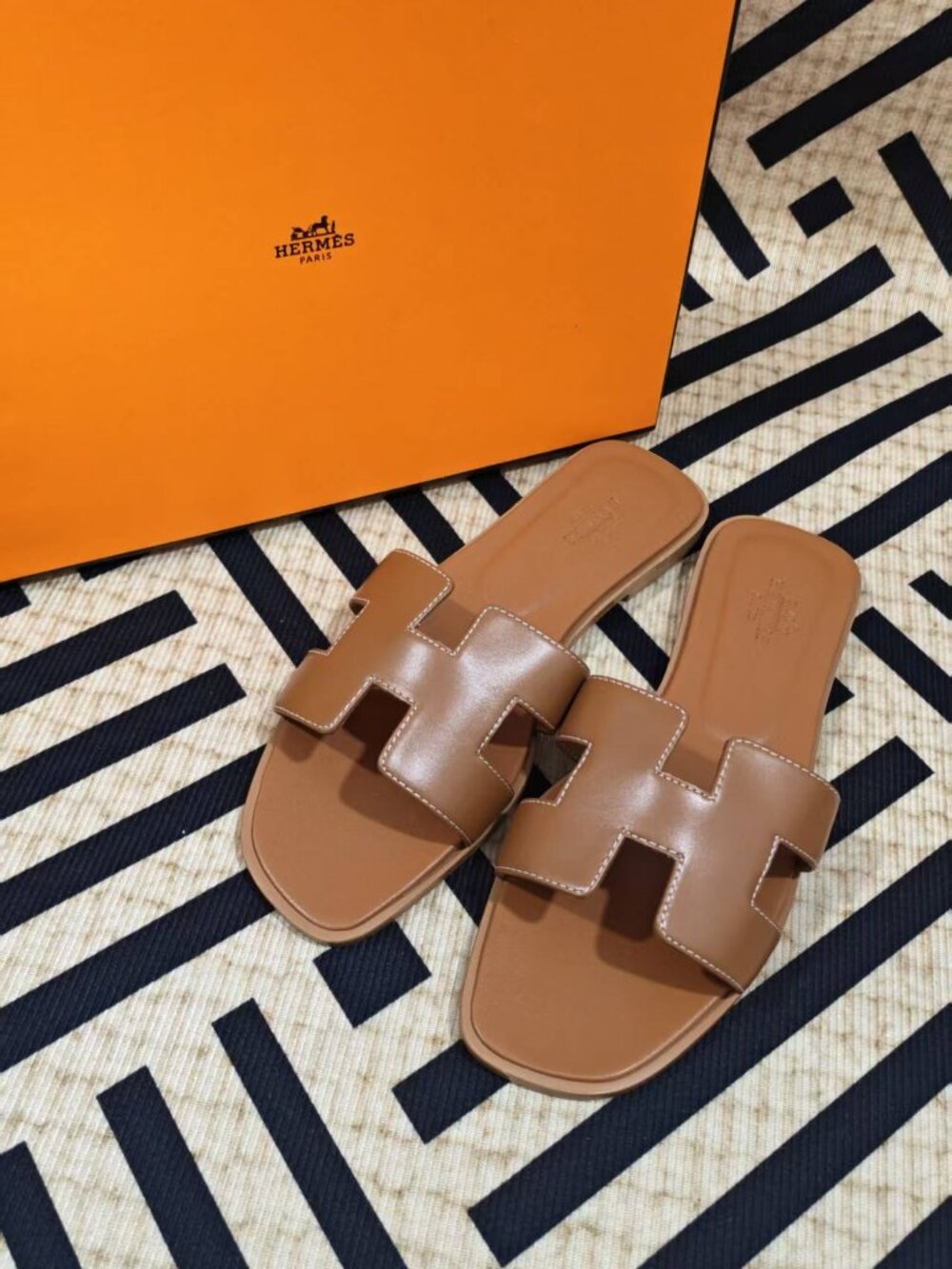 Hermes Women's Brown Authentic Sandals